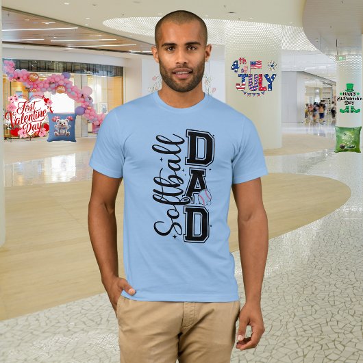 父の日「ソフトボールパパ」 Tシャツ