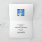 父の日 – ソン – 帆船 – 青い海 カード (内部)