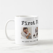 父の日 |タイプライターのフォトグリッド文字 コーヒーマグカップ (左)