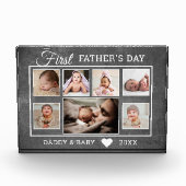 父の日、チャルクボード7の写真コラージュ  フォトブロック (正面)
