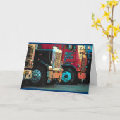 父の日（トラック）カード カード (黄色い花)