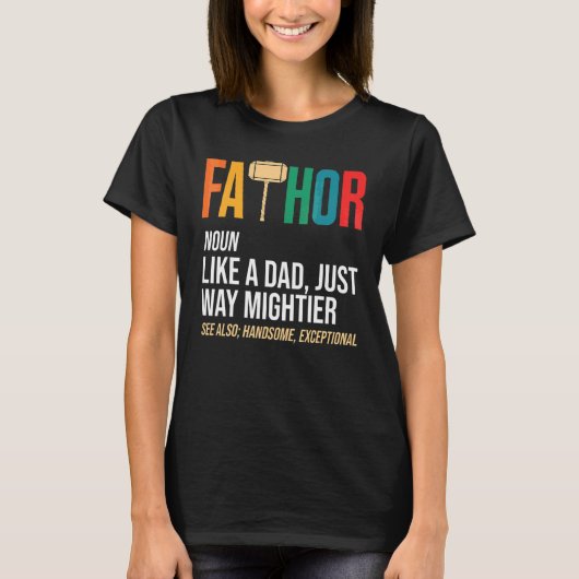父の日 トール おやじはただより偉大な存在 Tシャツ (正面)