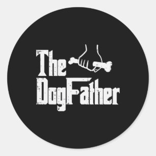 父の日 ドッグファーザー おもしろ映画 パパ 犬好き ラウンドシール