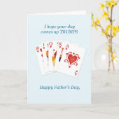 父の日，ハートトランプホイスト カード (黄色い花)