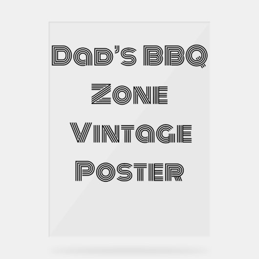父の日、バーベキュー愛好家、グリル愛好家 アクリルサイン (正面)