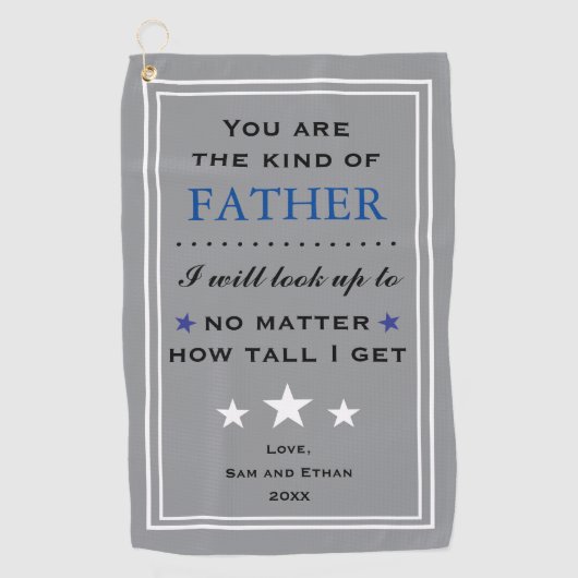 父の日/パパの誕生日ギフトゴルフタオル ゴルフタオル (正面)