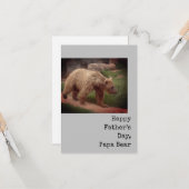 父の日、パパは平らなグリーティングカードを持つ カード (正面/裏面インサイチュ)