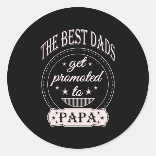 父の日 |パパ最高の ラウンドシール (正面)