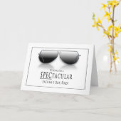 父の日-パパ-サングラス(豪華な) カード (黄色い花)