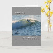 父の日,パパ,サーファーサーフィン カード (黄色い花)