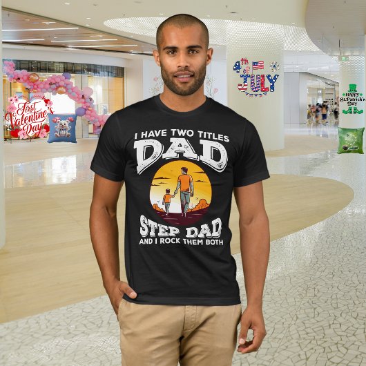 父の日「パパ&ステップパパ」 Tシャツ
