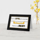 父の日 – パパ – ツール – レベル カード (黄色い花)