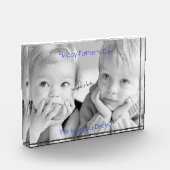 父の日，パーソナライズされたカスタム写真 フォトブロック (左)