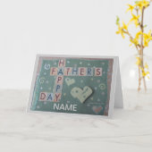 父の日 – パーソナライズ – スクラップブックカード カード (黄色い花)