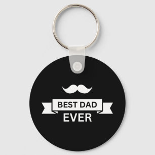 父の日 ヒゲ文字おかしなBEST DAD EVER キーホルダー