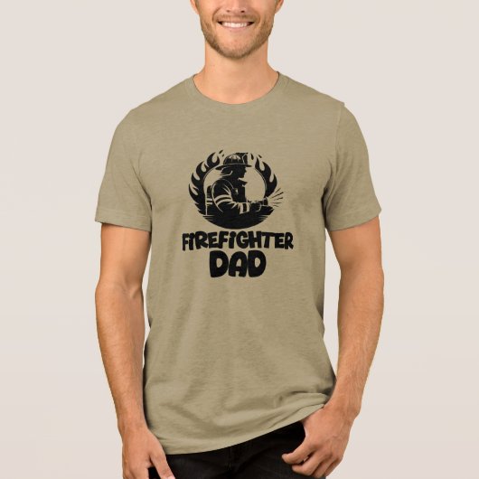 父の日 ファイアファイターのお父さん トライブレンドTシャツ (正面)