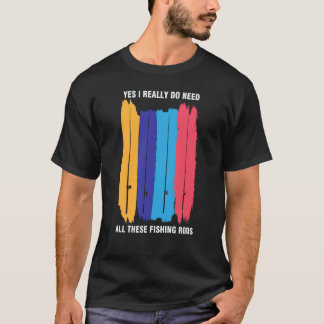 父の日 フィッシングロッド フィッシャーマン 釣り人 1 Tシャツ