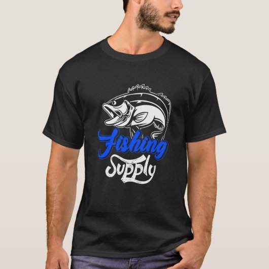 父の日 フィッシング用品 釣り人 釣り竿 Tシャツ (正面)