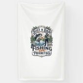 父の日 フィッシング パパTシャツ 釣りバカパパ 横断幕 (縦)