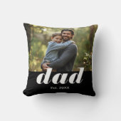 父の日 フォトギフト Dad Established クッション (正面)