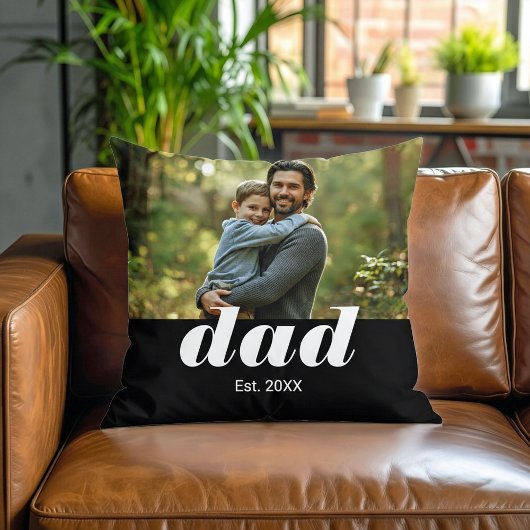 父の日 フォトギフト Dad Established クッション