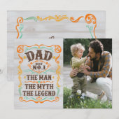 父の日 フォト 偉大な人 伝説の人 伝説 シーズンカード (正面/裏面)