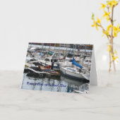 父の日-フンシャルのマリーナ、マデイラ カード (黄色い花)