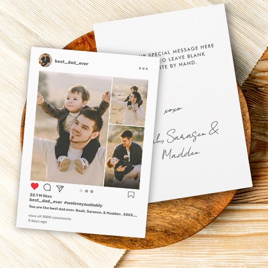 父の日 ベスト ダッド エバー 3 フォト インスタグラム ポスト シーズンカード