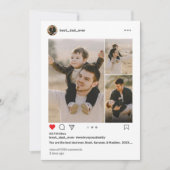 父の日 ベスト ダッド エバー 3 フォト インスタグラム ポスト シーズンカード (正面)