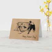父の日!ホッケーグリーティングカード カード (黄色い花)