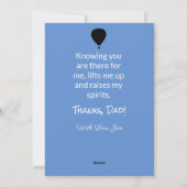 父の日　ホットエアバルーン　シンプルブルー シーズンカード (裏面)