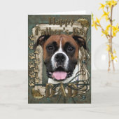 父の日-ボクサー- Vindy カード (黄色い花)