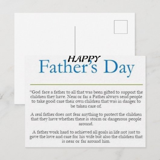 父の日 ポストカード (正面/裏面)