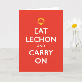 父の日 'レチョン' と Carry On ギーティングカード カード