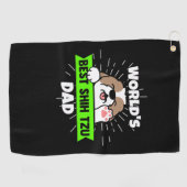 父の日 |ワールド最高のシーズー（犬）Tzu犬パパ ゴルフタオル (横)