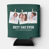 父の日 | 世界で最高の父 3枚の写真コラージュ 缶クーラー (裏面)