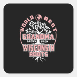 父の日 |世界の最高のおばあちゃん スクエアシール