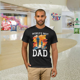 父の日 "世界一の父" Tシャツ