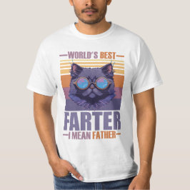 父の日 世界一臭いパパ 愛してるよお父さん Tシャツ
