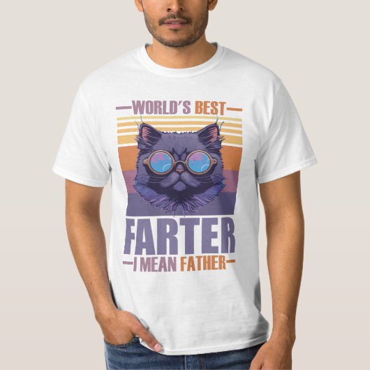 父の日 世界一臭いパパ 愛してるよお父さん Tシャツ (正面)