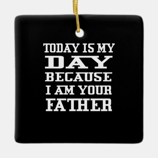 父の日 |今日はパパの日 セラミックオーナメント (正面)