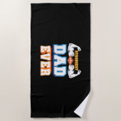 父の日 |史上最強のパパ ビーチタオル (正面)