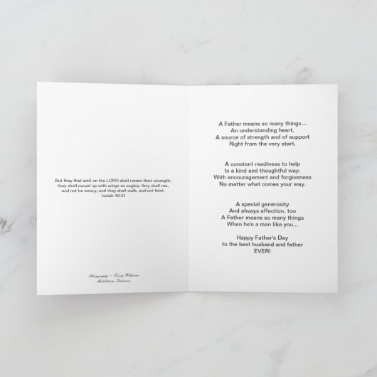 父の日 – 夫 – Bald Eagle カード (内部)