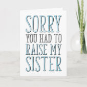 父の日、妹を育てなくては カード (正面)