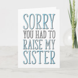 父の日、妹を育てなくては カード