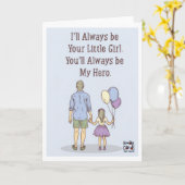 父の日 -娘のヒーロー カード (黄色い花)