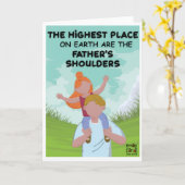 父の日 - 娘の愛 カード (黄色い花)