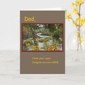 父の日/川と二を称える禅の時 カード (黄色い花)