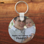 父の日、幸せな1st父の日、パパ!!! キーホルダー (正面)