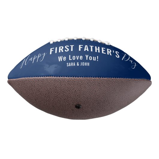 父の日、幸せを祈る2枚の写真の青い名モダン前 アメリカンフットボール (回転270)